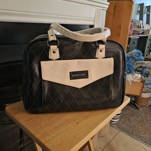 Mary Kay Black and White Cosmetic Bag